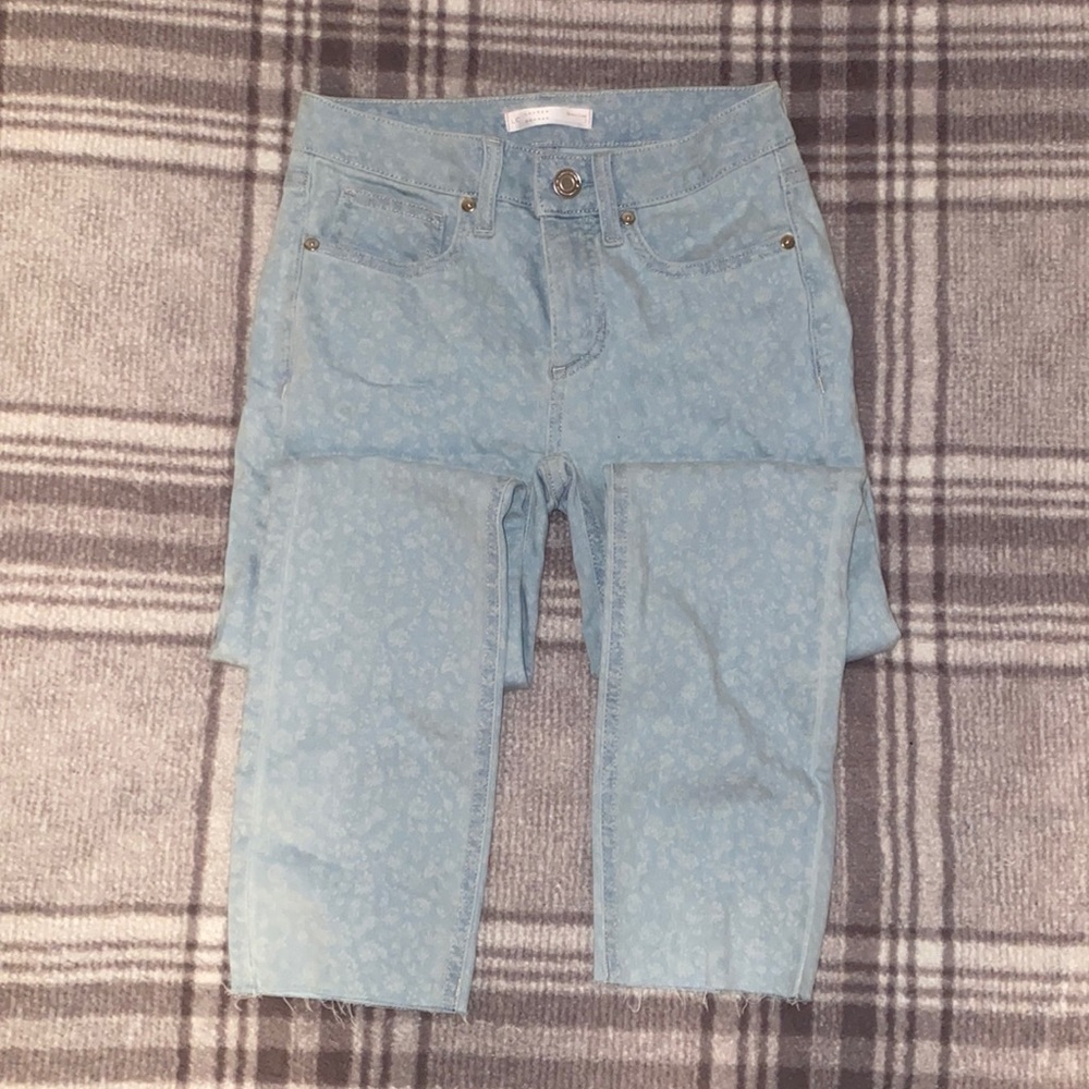 Lauren Conrad Skinny Crop Floral Jeans